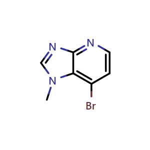 Chemical structure of 7-bromo-1-methyl-imidazo[4,5-b]pyridine , CAS 1824402-03-0, AChemBlock X190474