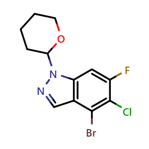 4-bromo-5-chloro-6-fluoro-1-tetrahydropyran-2-yl-indazole