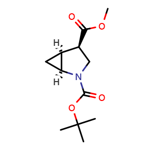 Chemical structure of O2-tert-butyl O4-methyl rel-(1S,4R,5S)-2-azabicyclo[3.1.0]hexane-2,4-dicarboxylate , CAS 2940856-62-0, AChemBlock X190531