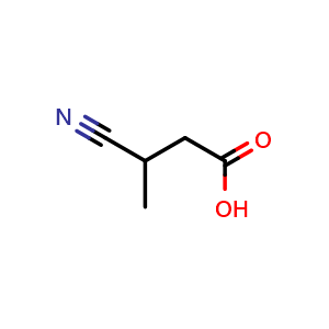 Chemical structure of 3-cyanobutanoic acid , CAS 108747-49-5, AChemBlock X190532