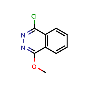 Chemical structure of 1-chloro-4-methoxyphthalazine , CAS 19064-71-2, AChemBlock X190539