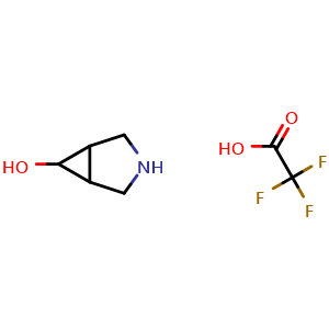 Chemical structure of 3-azabicyclo[3.1.0]hexan-6-ol;2,2,2-trifluoroacetic acid , CAS 2940938-27-0, AChemBlock X190548