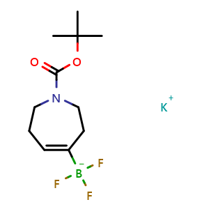Chemical structure of potassium;(1-tert-butoxycarbonyl-2,3,6,7-tetrahydroazepin-4-yl)-trifluoro-boranuide , AChemBlock X190569