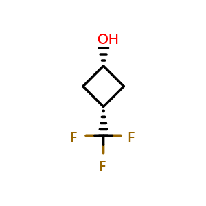 Chemical structure of cis-3-(trifluoromethyl)cyclobutanol , CAS 2748331-48-6, AChemBlock X190607