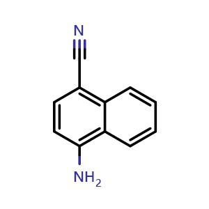 Chemical structure of 4-Amino-1-naphthonitrile , CAS 58728-64-6, AChemBlock X190634