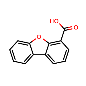 Chemical structure of Dibenzofuran-4-carboxylic acid , CAS 2786-05-2, AChemBlock X190635