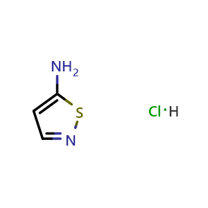 Chemical structure of isothiazol-5-amine hydrochloride , CAS 92815-50-4, AChemBlock X190647