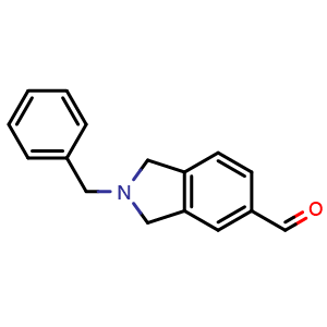 Chemical structure of 2-benzylisoindoline-5-carbaldehyde , CAS 1446282-08-1, AChemBlock X190650