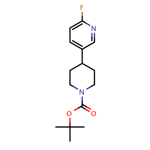 Chemical structure of tert-butyl 4-(6-fluoropyridin-3-yl)piperidine-1-carboxylate , CAS 741683-17-0, AChemBlock X190653