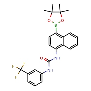 1-(4-(4,4,5,5-tetramethyl-1,3,2-dioxaborolan-2-yl)naphthalen-1-yl)-3-(3-(trifluoromethyl)phenyl)urea