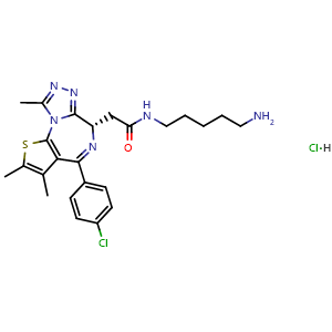 (S)-N-(5-aminopentyl)-2-(4-(4-chlorophenyl)-2,3,9-trimethyl-6H-thieno[3,2-f][1,2,4]triazolo[4,3-a][1,4]diazepin-6-yl)acetamide hydrochloride
