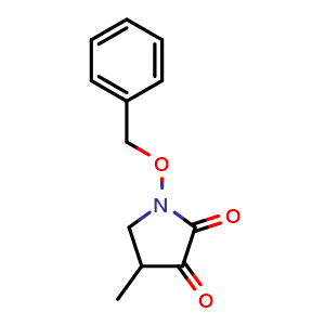 Chemical structure of 1-(Benzyloxy)-4-methylpyrrolidine-2,3-dione , CAS 130865-70-2, AChemBlock X190677