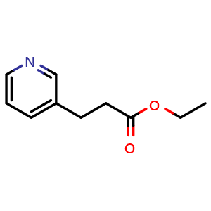 Chemical structure of Ethyl 3-(3-Pyridyl)propanoate , CAS 64107-54-6, AChemBlock X190685