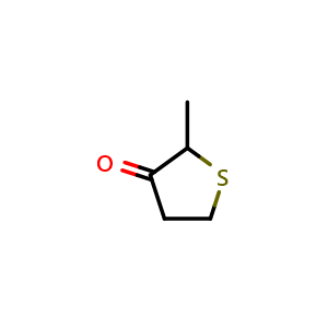 Chemical structure of 2-Methyltetrahydrothiophen-3-one , CAS 13679-85-1, AChemBlock X190699