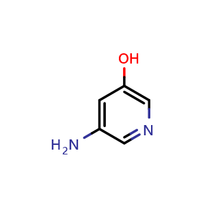 Chemical structure of 3-Amino-5-hydroxypyridine , CAS 3543-01-9, AChemBlock X190700