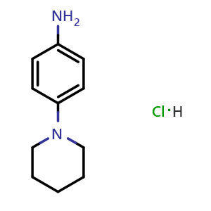 Chemical structure of 4-Piperidinoaniline hydrochloride , CAS 110475-33-7, AChemBlock X190705