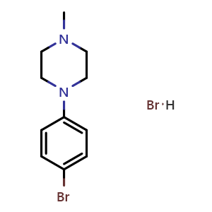 Chemical structure of 1-(4-Bromophenyl)-4-methylpiperazine Hydrobromide , CAS 1186663-30-8, AChemBlock X190714
