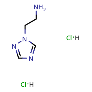 Chemical structure of 1-(2-Aminoethyl)-1,2,4-triazole dihydrochloride , CAS 51444-26-9, AChemBlock X190723