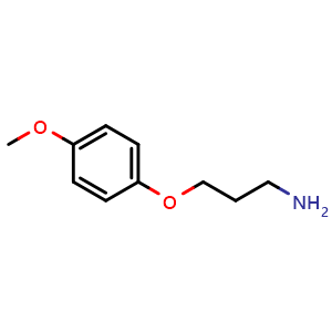 Chemical structure of 3-(4-Methoxyphenoxy)propylamine , CAS 100841-00-7, AChemBlock X190730
