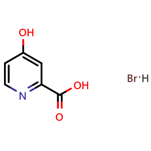 Chemical structure of 4-Hydroxypicolinic acid Hydrobromide , CAS 125545-96-2, AChemBlock X190735