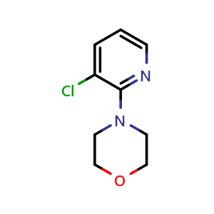 Chemical structure of 3-Chloro-2-morpholinopyridine , CAS 54231-36-6, AChemBlock X190751