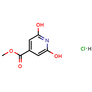 Chemical structure of Methyl 2,6-Dihydroxypyridine-4-carboxylate hydrochloride , CAS 1314406-42-2, AChemBlock X190758