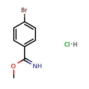 Chemical structure of Methyl 4-Bromobenzimidate Hydrochloride , CAS 92348-03-3, AChemBlock X190798
