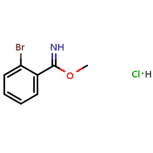 Chemical structure of Methyl 2-Bromobenzimidate hydrochloride , CAS 2006277-96-7, AChemBlock X190803
