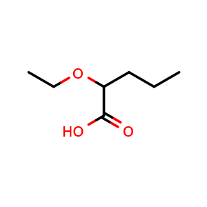 Chemical structure of 2-Ethoxypentanoic acid , CAS 90937-93-2, AChemBlock X190809