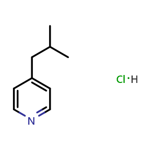 Chemical structure of 4-Isobutylpyridine hydrochloride , CAS 1049728-62-2, AChemBlock X190812