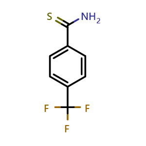 Chemical structure of 4-(Trifluoromethyl)benzothioamide , CAS 72505-21-6, AChemBlock X190816