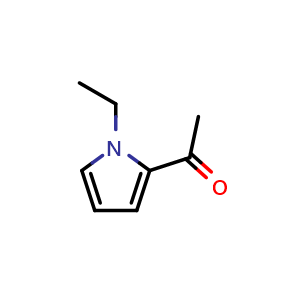 Chemical structure of 2-Acetyl-1-ethylpyrrole , CAS 39741-41-8, AChemBlock X190821