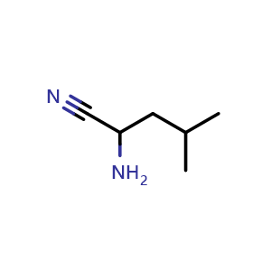 Chemical structure of 2-Amino-4-methylpentanenitrile , CAS 65451-12-9, AChemBlock X190824