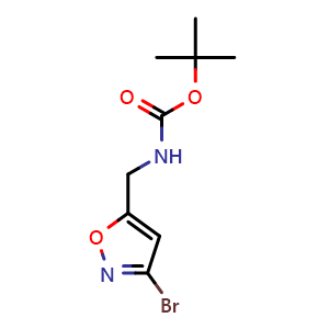 Chemical structure of 5-(Boc-aminomethyl)-3-bromoisoxazole , CAS 903131-45-3, AChemBlock X190832