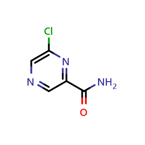 Chemical structure of 6-Chloropyrazine-2-carboxamide , CAS 36070-79-8, AChemBlock X190863