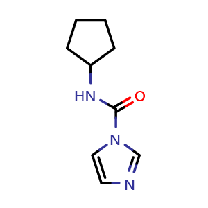 Chemical structure of N-Cyclopentyl-1-imidazolecarboxamide , CAS 154696-60-3, AChemBlock X190865