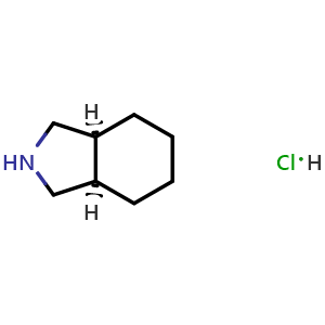Chemical structure of cis-Octahydroisoindole hydrochloride , CAS 161829-92-1, AChemBlock X190867