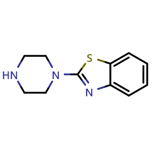 Chemical structure of 2-(Piperazin-1-yl)benzo[d]thiazole , CAS 55745-83-0, AChemBlock X190869