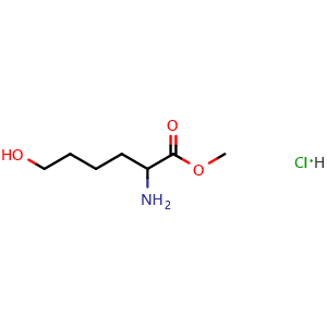 Chemical structure of 6-Hydroxy-DL-norleucine Methyl Ester hydrochloride , CAS 121895-18-9, AChemBlock X190870