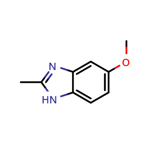 Chemical structure of 5-Methoxy-2-methylbenzimidazole , CAS 4887-81-4, AChemBlock X190882