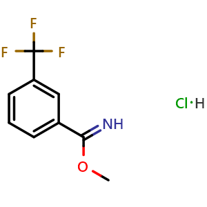 Chemical structure of Methyl 3-(Trifluoromethyl)benzimidate hydrochloride , CAS 56108-09-9, AChemBlock X190885