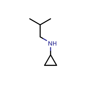 Chemical structure of N-Isobutylcyclopropanamine , CAS 215523-02-7, AChemBlock X190887