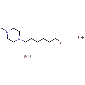 Chemical structure of 1-(6-Bromohexyl)-4-methylpiperazine Dihydrobromide , CAS 92099-31-5, AChemBlock X190904