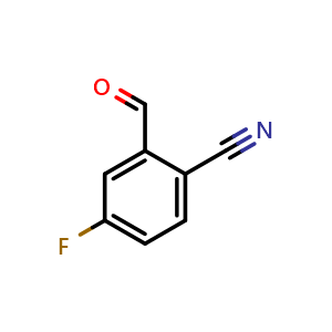 Chemical structure of 4-Fluoro-2-formylbenzonitrile , CAS 894779-76-1, AChemBlock X190913