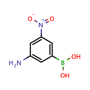 Chemical structure of 3-Amino-5-nitrophenylboronic acid , CAS 89466-05-7, AChemBlock X190918