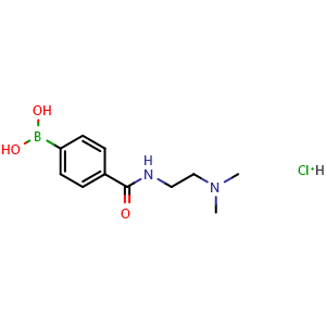 Chemical structure of 4-[2-(Dimethylamino)ethylcarbamoyl]phenylboronic acid hydrochloride , CAS 850568-22-8, AChemBlock X190936