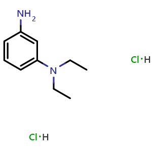 Chemical structure of N,N-Diethyl-1,3-benzenediamine dihydrochloride , CAS 90266-66-3, AChemBlock X190950
