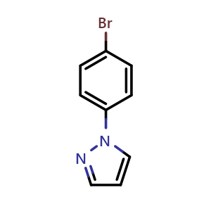 Chemical structure of 1-(4-Bromophenyl)pyrazole , CAS 13788-92-6, AChemBlock X190952