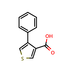 Chemical structure of 4-Phenylthiophene-3-carboxylic acid , CAS 23062-42-2, AChemBlock X190957
