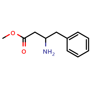 Chemical structure of Methyl 3-Amino-4-phenylbutanoate , CAS 129042-93-9, AChemBlock X190965